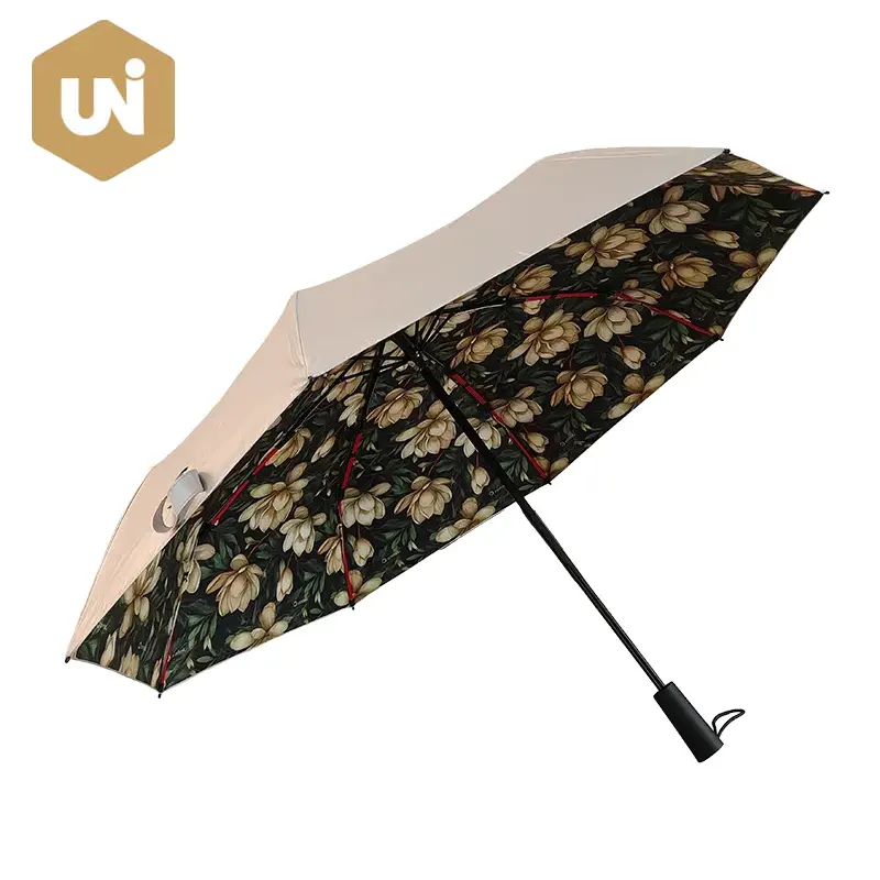 Flower Silver Umbrelă deschisă manuală